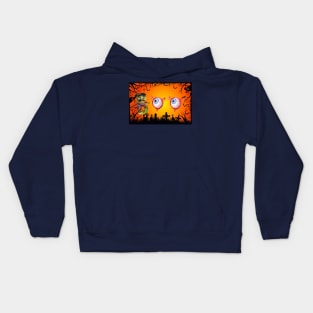 Boo Halloween art Kids Hoodie